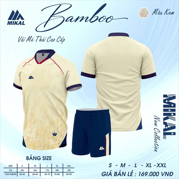 MIAKL - BỘ KHÔNG LOGO BAMBO - KEM