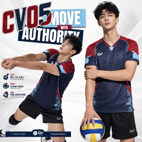 RIKI - BỘ BÓNG CHUYỀN CV05 XANH ĐEN ( NAM )