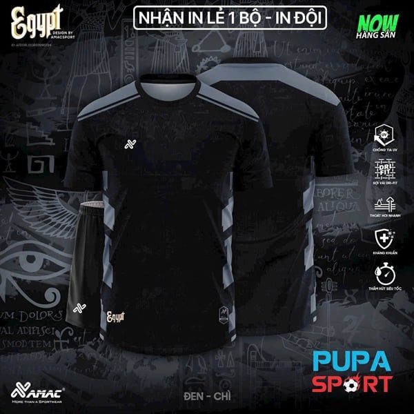 AMAC - BỘ KHÔNG LOGO - EGYPT - ĐEN CHÌ