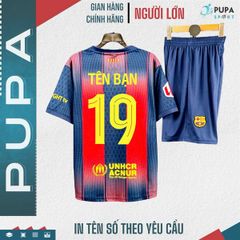 HD - CLB BARCA SÂN NHÀ 25/26 vải mè hàn - SỌC XANH ĐỎ 25/26
