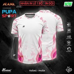 AMAC - BỘ KHÔNG LOGO FLAME - TRẮNG HỒNG PHẤN