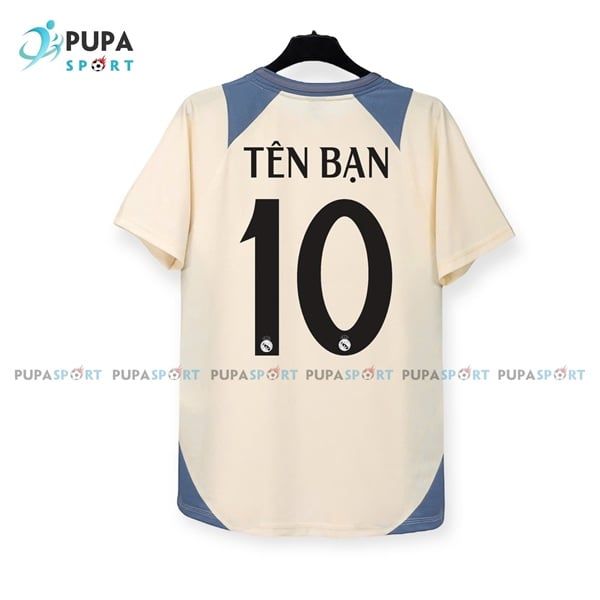 STRIVEND- Clb Real Traning C1 vải mè cao cấp - MÀU KEM