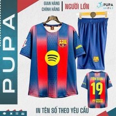 HD - CLB BARCA SÂN NHÀ 25/26 vải mè hàn - SỌC XANH ĐỎ 25/26