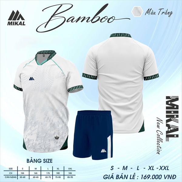 MIAKL - BỘ KHÔNG LOGO BAMBO - TRẮNG