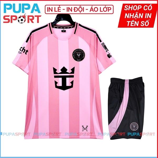 JP - CLB MIAMI 2025 vải thun lạnh cao cấp - HỒNG SỌC MỚI