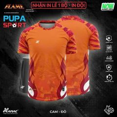 AMAC - BỘ KHÔNG LOGO FLAME - CAM ĐỎ