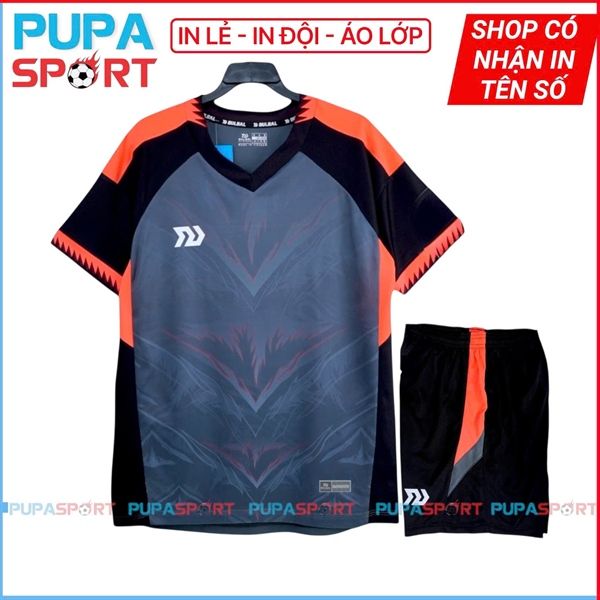 BULBALL - PREDATOR 5 -XÁM - Bộ Ko logo vải Bul Air cao cấp