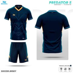 BULBALL - PREDATOR 5 - XANH LÔNG CÔNG - Bộ Ko logo vải Bul Air cao cấp