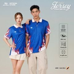 BULBAL - ÁO KHÔNG LOGO JERSEY WC206 - XANH LỬA