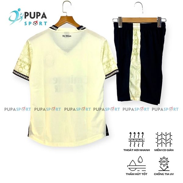 CLB AC MILAN 2024 vải mè Hàn HD - TRẮNG QUẦN ĐEN CÓ CỔ