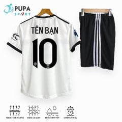 Bộ Đồ Đá Banh Dk/Hd, Mờ U 24/25 Sân Khách Màu Trắng Cổ Tròn, Vải Thun Mè Hàn Quốc, Áo Bóng Đá Nam Nữ Pupasport Top Unisex Quần Áo Thun