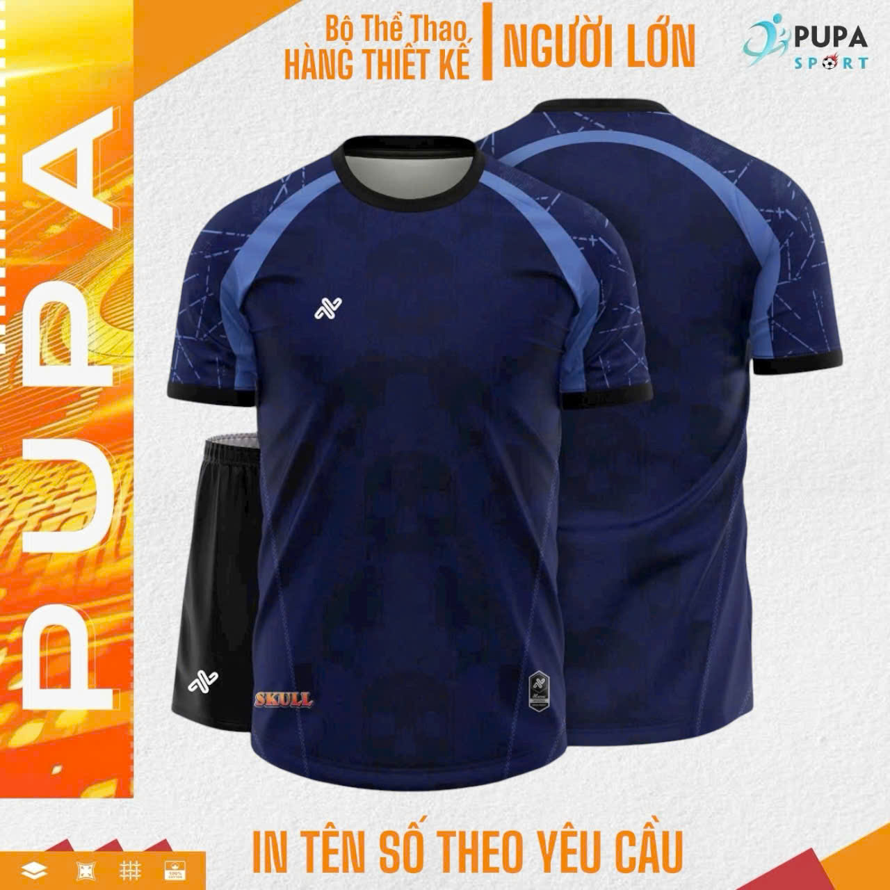 Bộ BIGSIZE Skull Xanh Navy