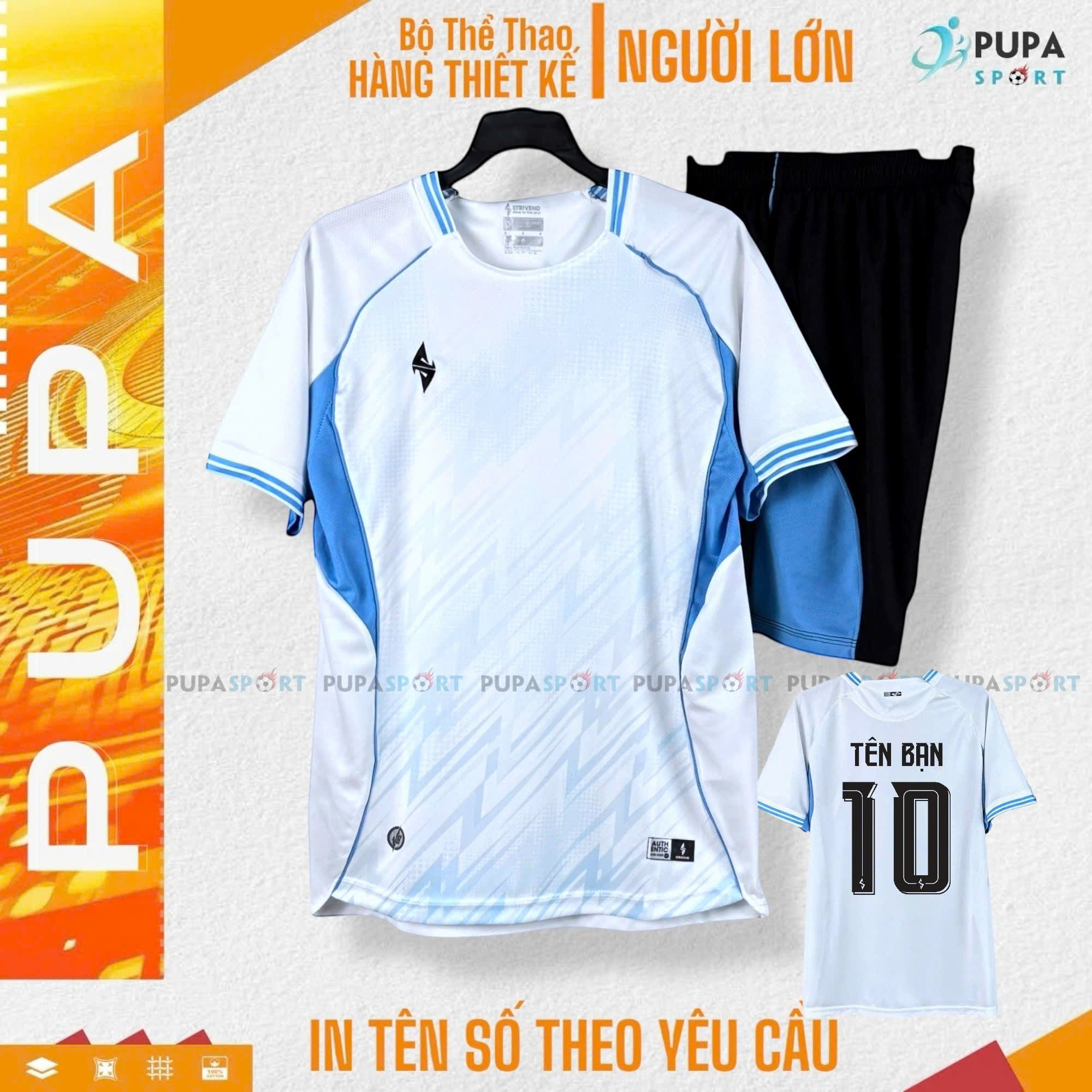 Bộ V6 Trắng Xanh