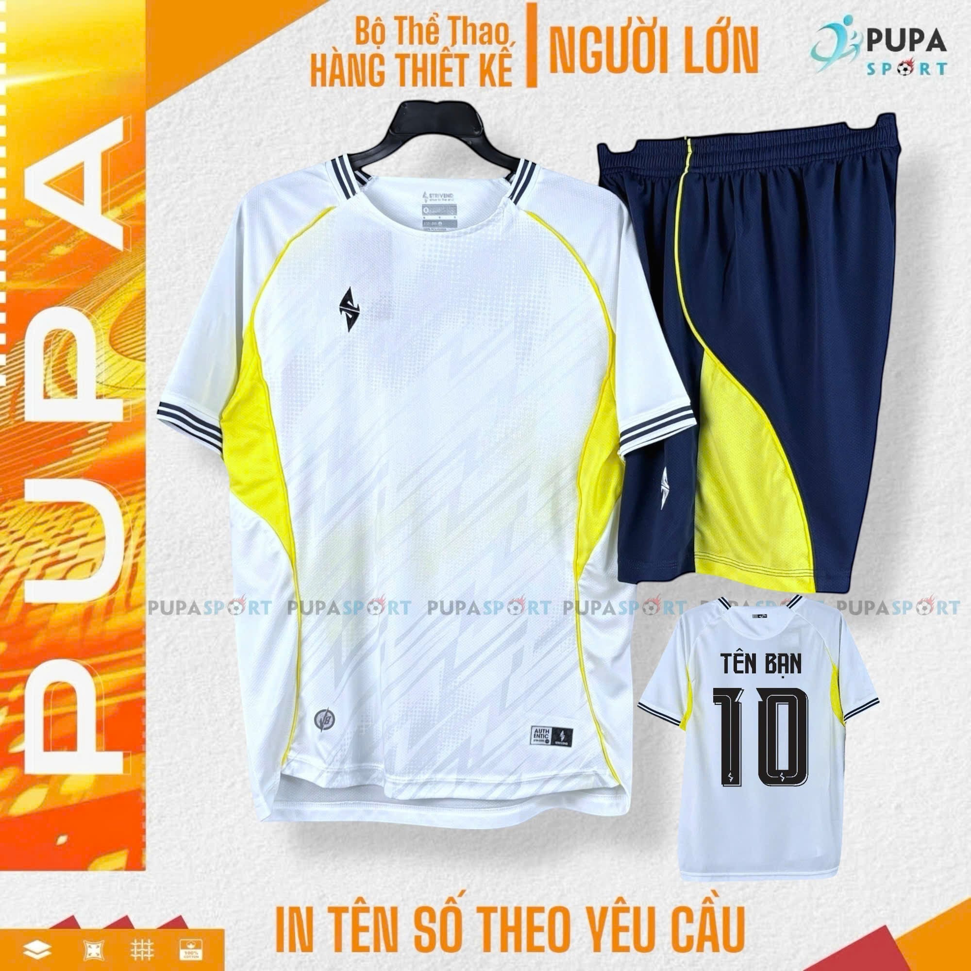 Bộ V8 Trắng Vàng