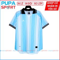 BULBAL - ÁO KHÔNG LOGO HERITA - TRẮNG XANH BIỂN