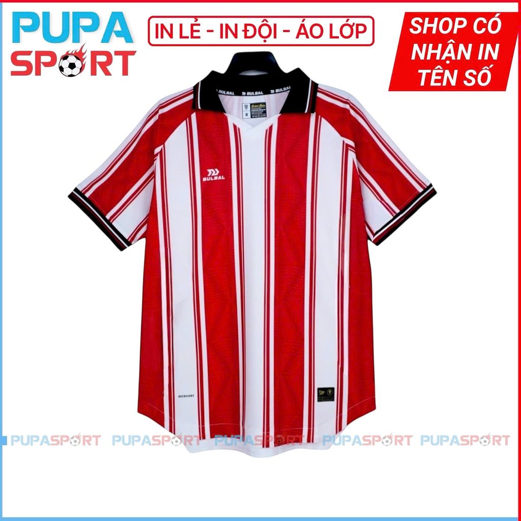 BULBAL - ÁO KHÔNG LOGO HERITA - TRẮNG ĐỎ