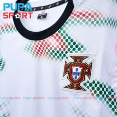 JP - Tuyển Bồ Đào Nha sân khách 2025 thun lạnh cao cấp - TRẮNG LOANG CỔ TRÒN