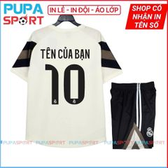 HD - CLB Real 25/26 vải mè S cao cấp - Kem Sọc