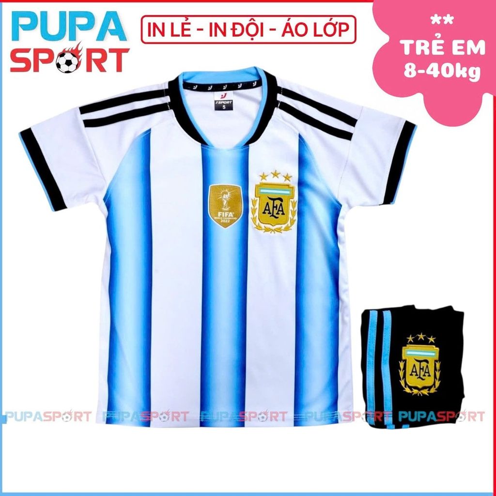 JP - TRẺ EM TUYỂN ARGENTINA 25/26 - MÀU TRẮNG XANH