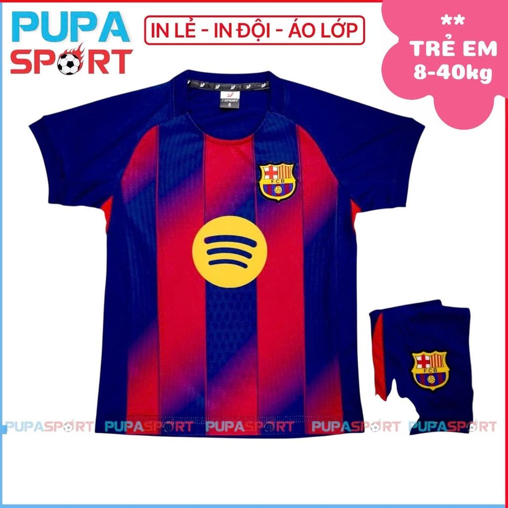 JP - TRẺ EM - CLB BARCA SÂN NHÀ 25/26 - XANH ĐỎ