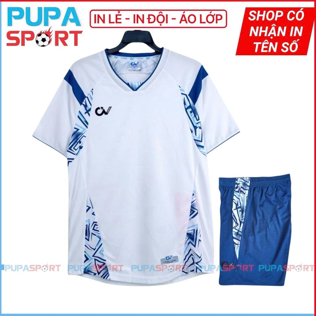 RiKi - Bộ Không logo CV C550 thun mè cao cấp - TRẮNG