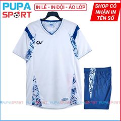 RiKi - Bộ Không logo CV C550 thun mè cao cấp - TRẮNG