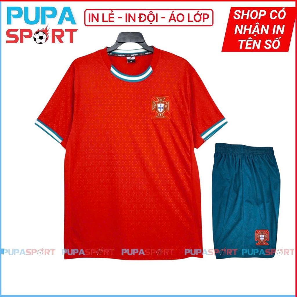 JP - Tuyển Bồ Đào Nha sân nhà 2025 thun lạnh cao cấp - ĐỎ CỔ TRÒN