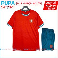 JP - Tuyển Bồ Đào Nha sân nhà 2025 thun lạnh cao cấp - ĐỎ CỔ TRÒN