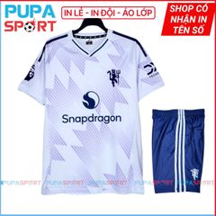 JP - CLB MU 2025 vải thun lạnh cao cấp - TRẮNG TÍM