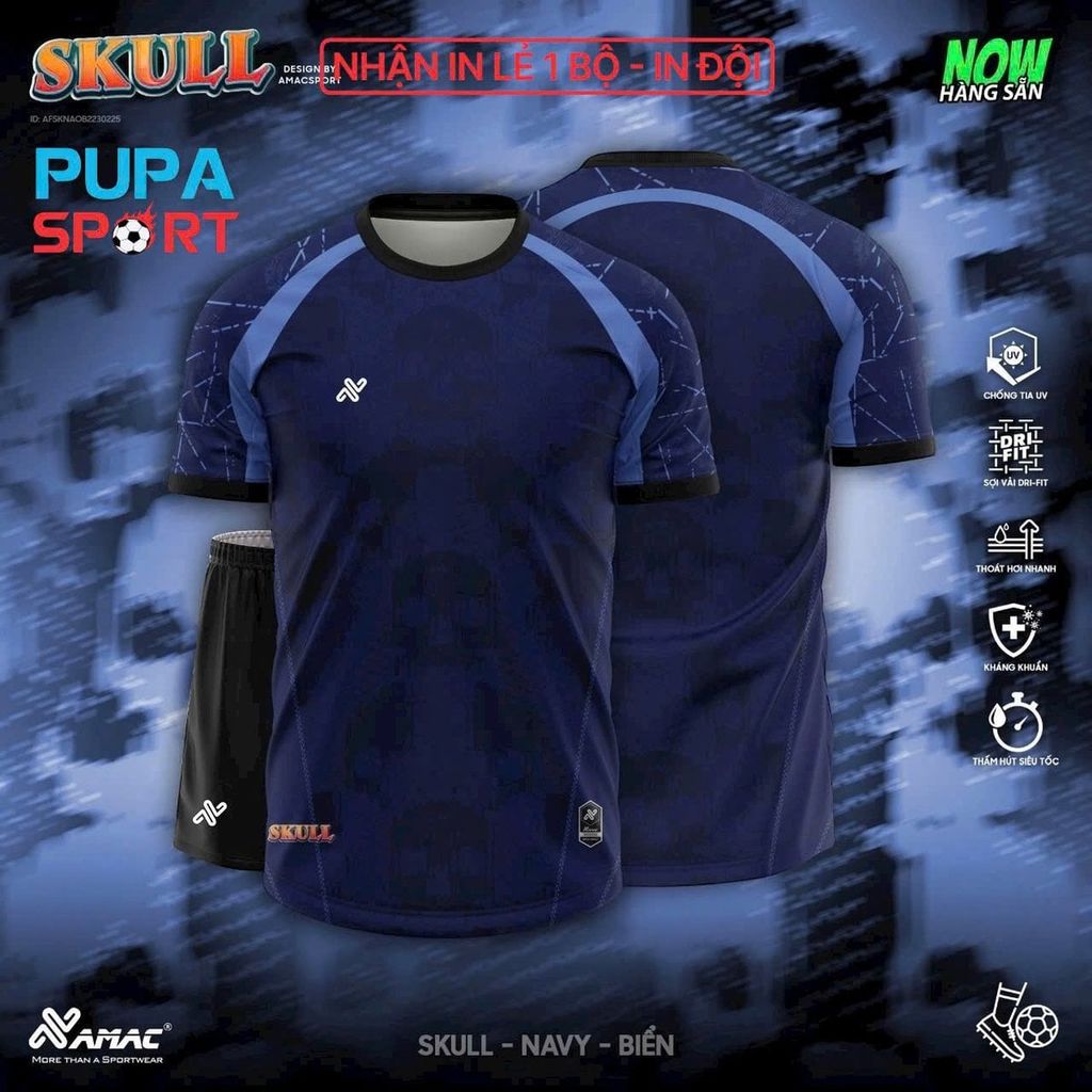 AMAC - SKULL - XANH NAVY