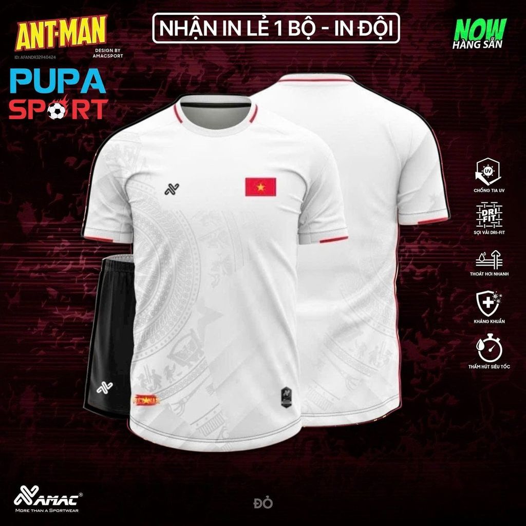 AMAC - BỘ KHÔNG LOGO - VIỆT NAM A9 - MÀU TRẮNG