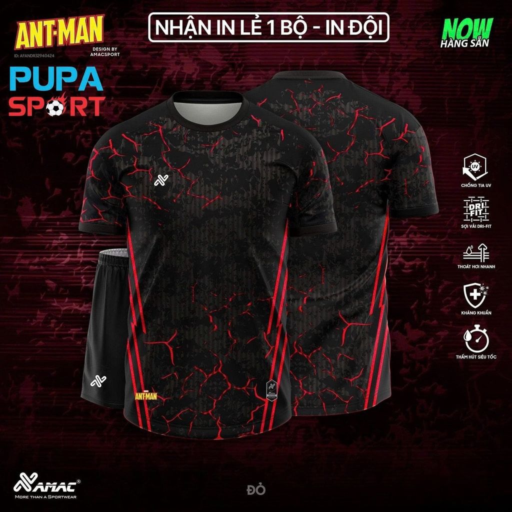AMAC - BỘ KHÔNG LOGO ANT-MAN - MÀU ĐEN