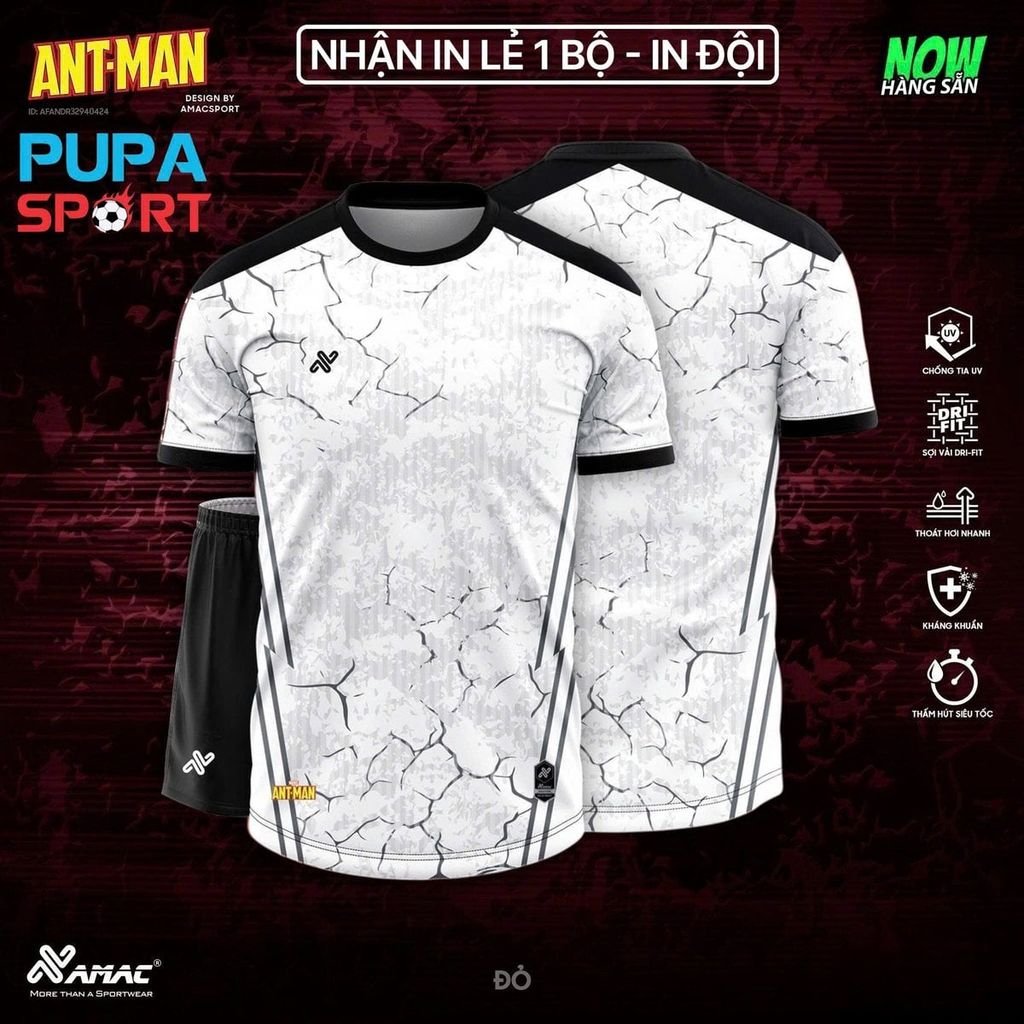 AMAC - BỘ KHÔNG LOGO ANT-MAN - MÀU TRẮNG