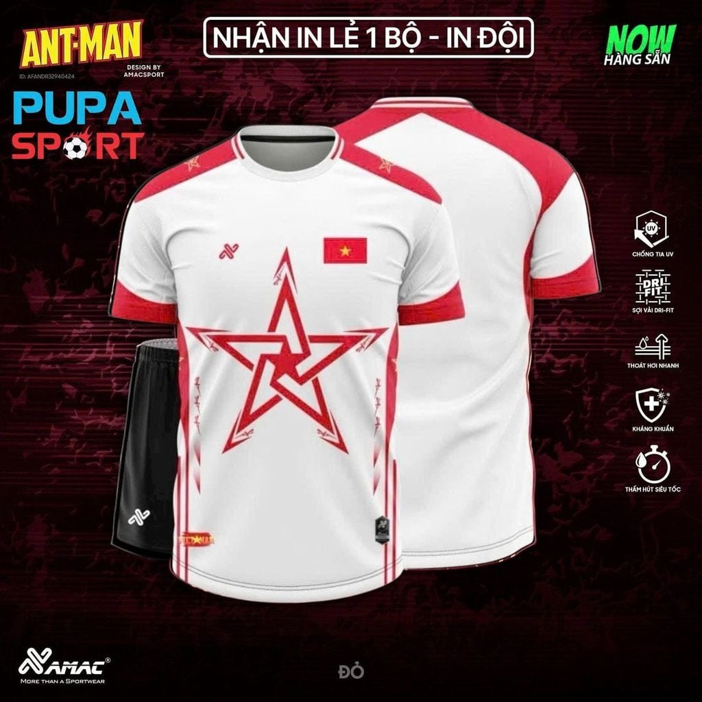 AMAC - BỘ KHÔNG LOGO - VIỆT NAM A8 - MÀU TRẮNG