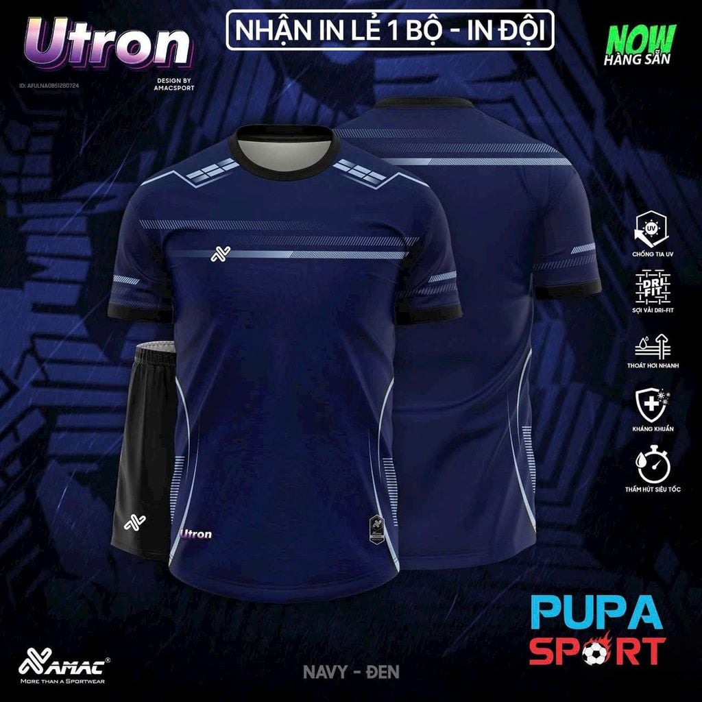 AMAC - BỘ KHÔNG LOGO UTRON - NAY ĐEN