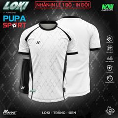 AMAC - BỘ KHÔNG LOGO - LOKI - TRẮNG ĐEN