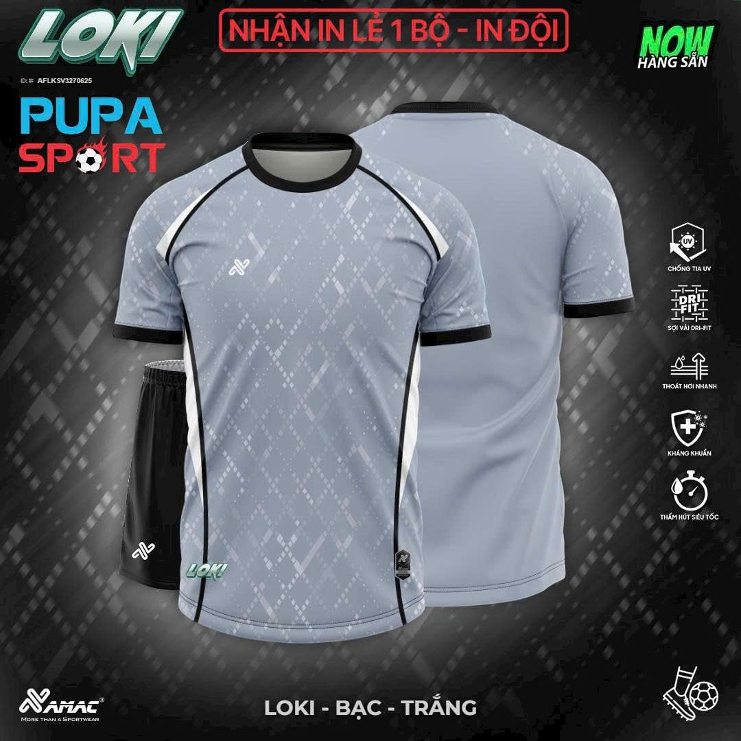 AMAC - BỘ KHÔNG LOGO - LOKI - BAC TRẮNG