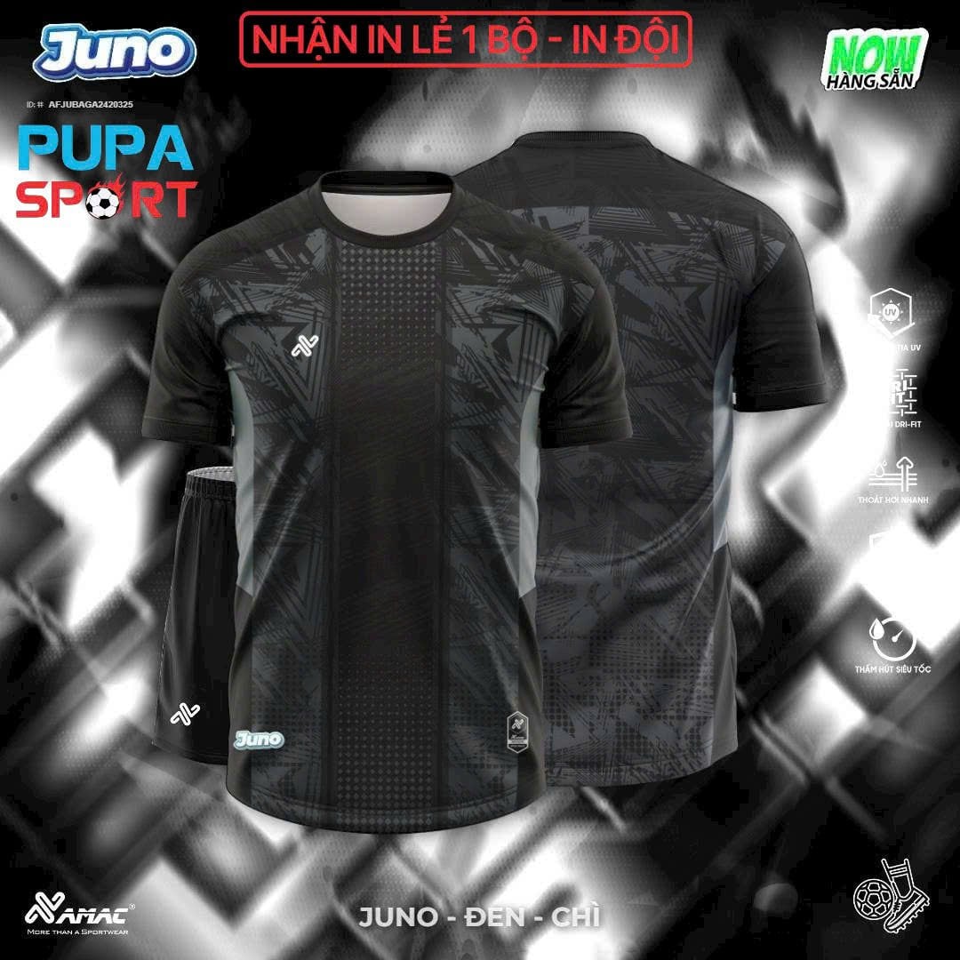 AMAC - BỘ KHÔNG LOGO - JUNO - ĐEN CHÌ