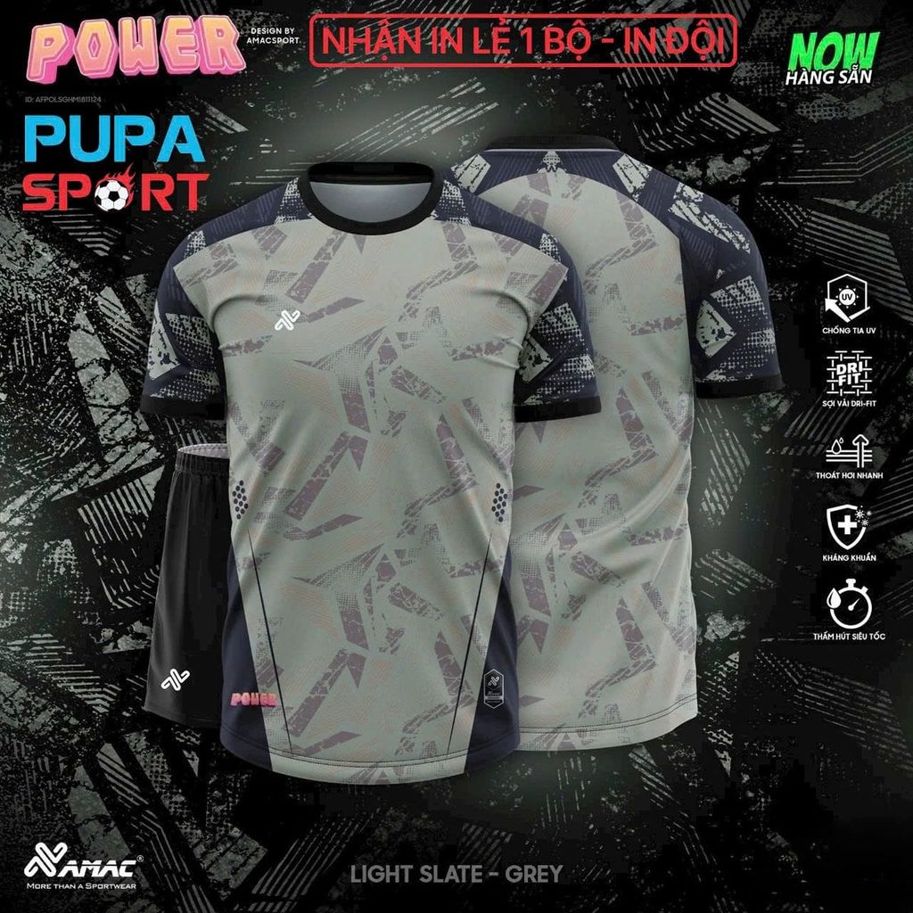 AMAC POWER - Bộ Không Logo - XÁM