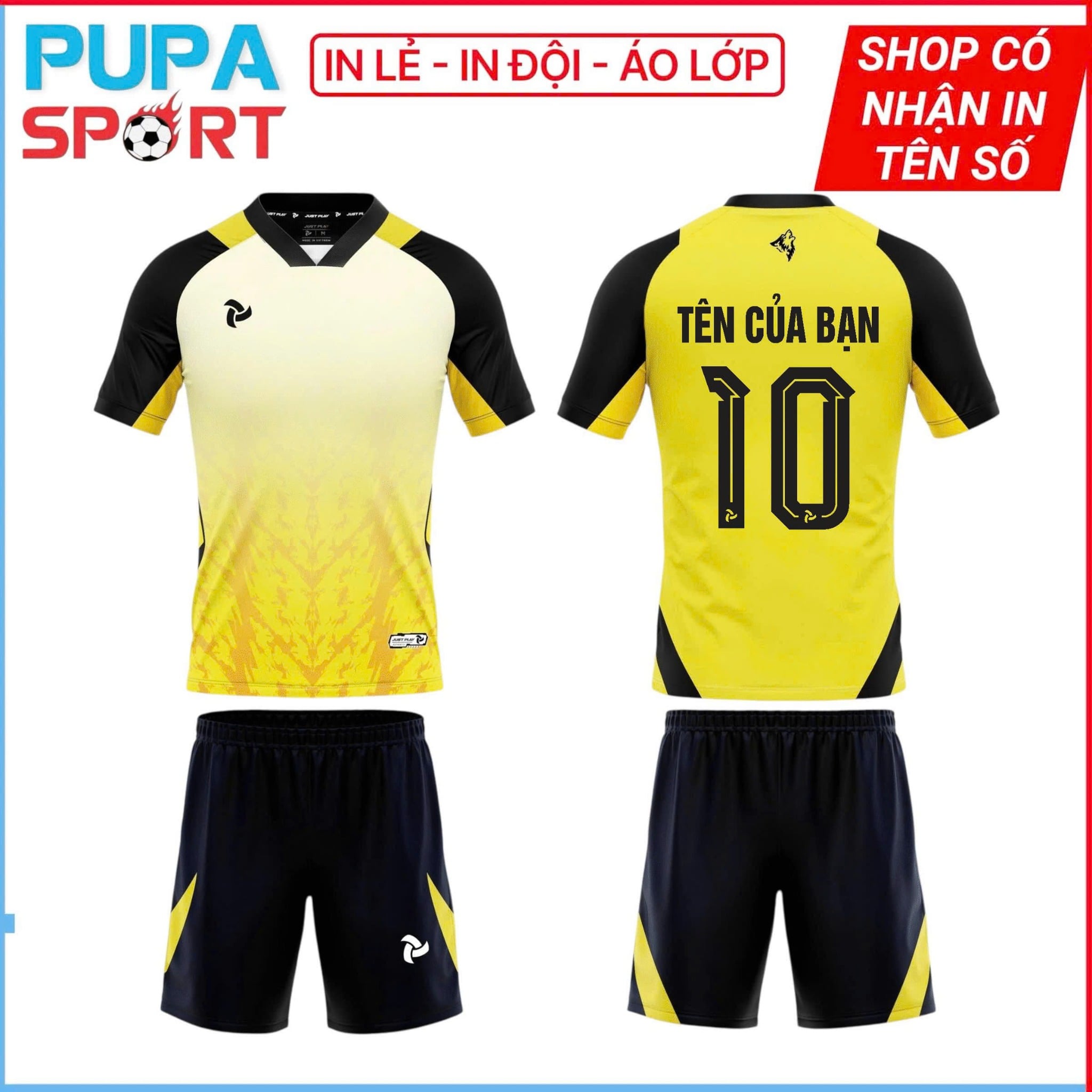 JP - ÁO KHÔNG LOGO WOLVES - VÀNG