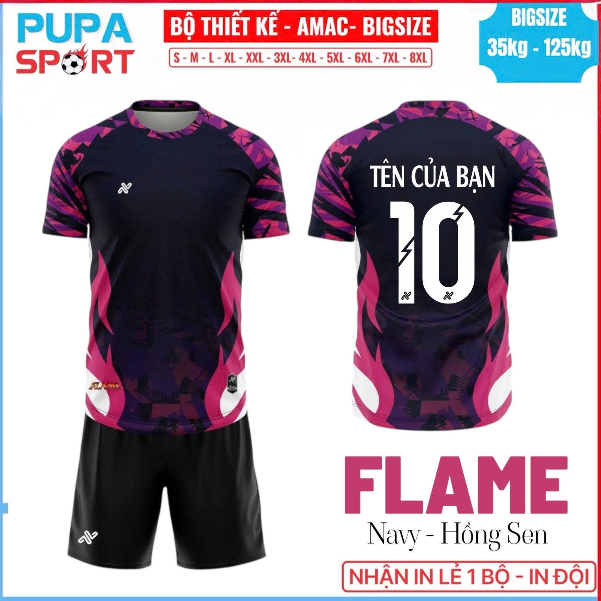 AMAC - BỘ KHÔNG LOGO FLAME - HỒNG SEN