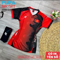 AMAC - BỘ BÓNG CHUYỀN - VLB VIỆT NAM A2 ( NỮ ) - MÀU ĐỎ ĐEN