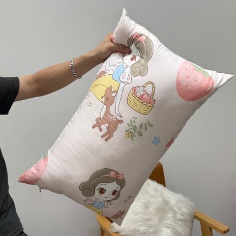Ruột Gối Bông Đậu Cotton Đũi của nhà MARK HOME size 48*74cm công chúa Bạch Tuyết