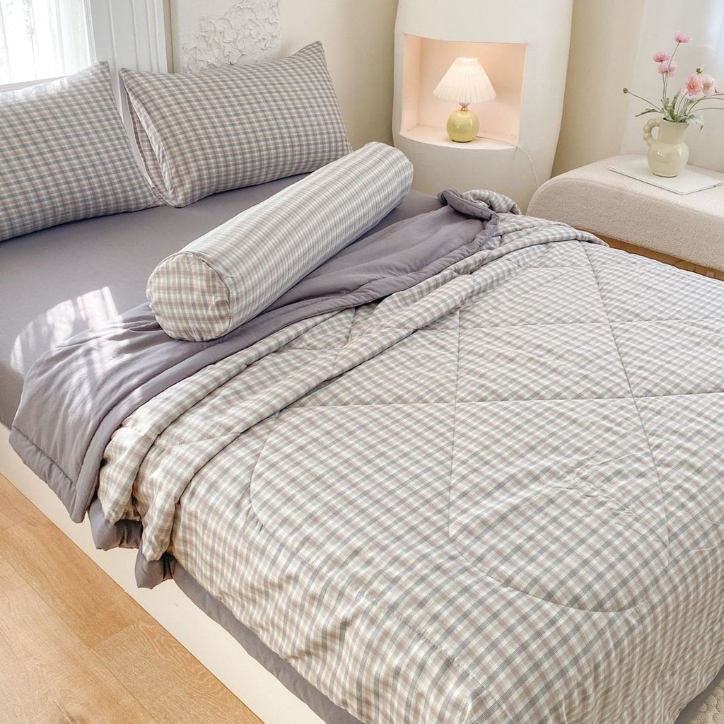 5Pcs Cotton Linen Summer Blanket | Mark Home Degin Bedding Set | ID 5PCSCOTLINMHOMEBAR03