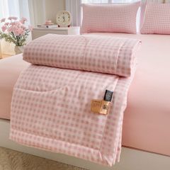 5Pcs Cotton Linen Summer Blanket | Mark Home Degin Bedding Set | ID 5PCSCOTLINMHOMEBAR07