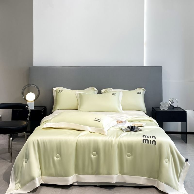 4Pcs Satin Babric | MinMin Standard Bedsets Summer Blanket | ID ALL12COL4PCSSFABRICMIN