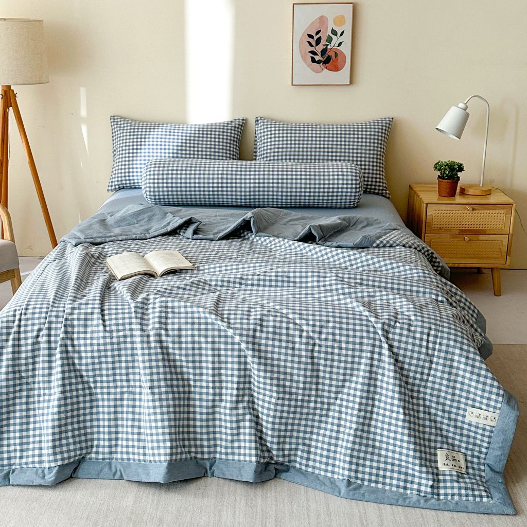 5Pcs Japan Linen |  New Colection  Bedsets Summer Blanket 230*200 Drap Freesize | ID jp025003