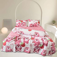 Bộ Chăn Ga Gối Chần hè Cotton Disney Home xinh xắn