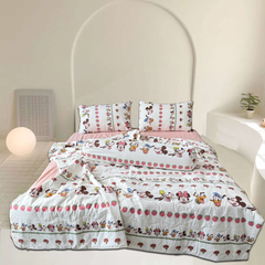 Bộ Chăn Ga Gối Chần hè Cotton Disney Home xinh xắn