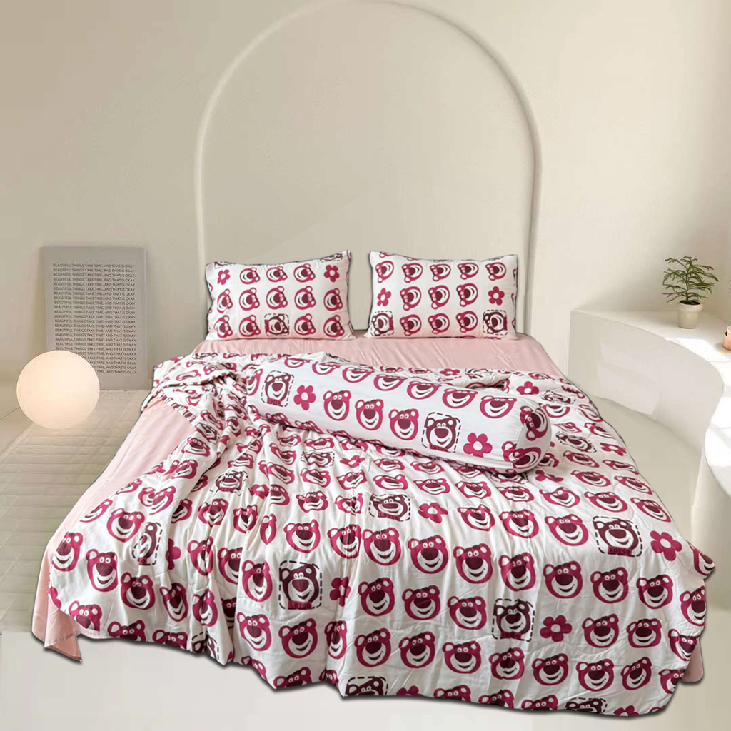 Bộ Chăn Ga Gối Chần hè Cotton Disney Home xinh xắn
